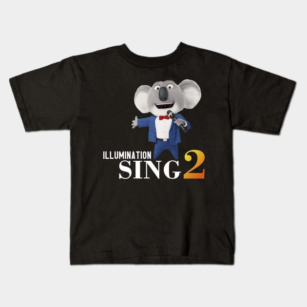 sing song koala Kids T-Shirt by creatorsubuh